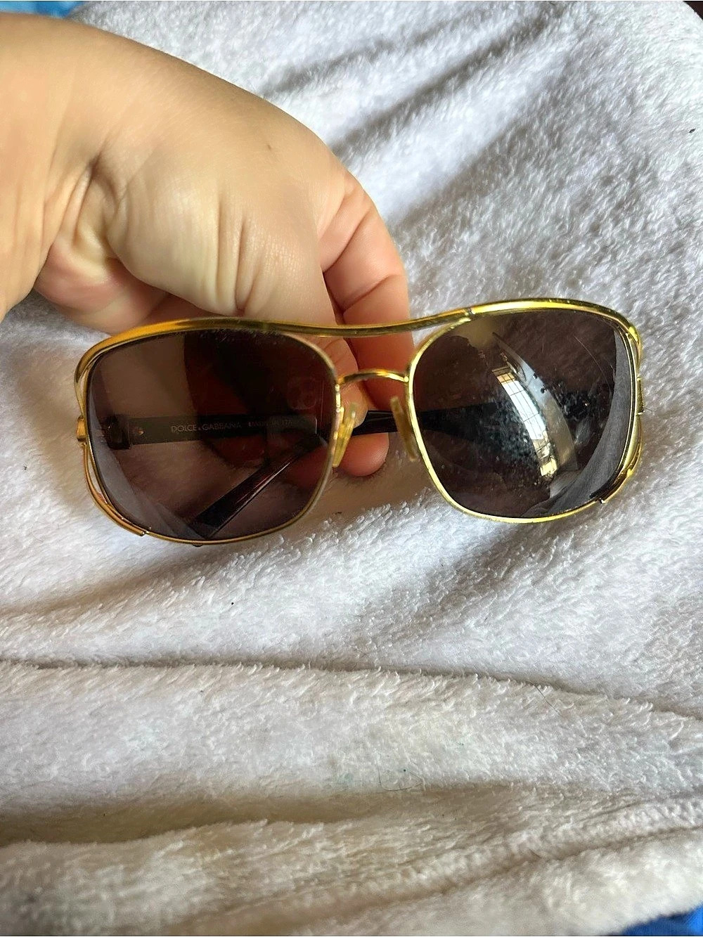 D&G Brown & Gold Sunglasses